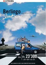 Catalogue Brochure Citroën Berlingo Landscape 01/2001 Suisse en français comprar usado  Enviando para Brazil