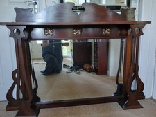 Antique mahogany overmantle for sale  GODALMING