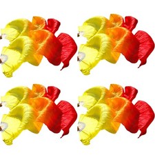 4 pares de ventiladores de bambu de dança do ventre de seda artificial, barriga de 1,8 metros/5,91 pés de comprimento... comprar usado  Enviando para Brazil