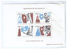 Monaco foglietto olimpiadi usato  Cologne