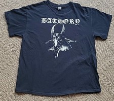 Camisa Goat Head Bathory banda de metal preto GG vintage 1984 algodão pesado Gildan  comprar usado  Enviando para Brazil