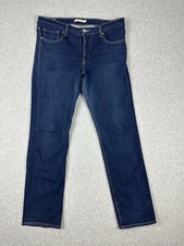 Usado, Jeans feminino reto modelador Levi's Premium 314 tamanho 31 W34" azul escuro elástico comprar usado  Enviando para Brazil