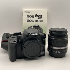 Câmera Digital Canon EOS 1000D Preta com Lente 18-55mm e Bateria Funcionando (H3) W#660, usado comprar usado  Enviando para Brazil