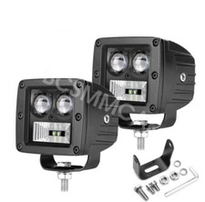 Barra de luz LED 2 peças 3 polegadas 12800LM lâmpada de trabalho ponto inundação carro offroad lâmpada de neblina, usado comprar usado  Enviando para Brazil