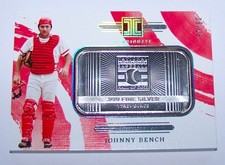 JOHNNY BENCH #8 - 2024 Panini Impecável 1oz .999 Barra de Prata Cartão HOF /25 VERMELHO comprar usado  Enviando para Brazil