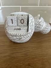 Wooden hippopotamus perpetual for sale  WAKEFIELD