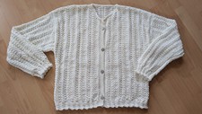 Gestrickte weiße damenjacke gebraucht kaufen  Nürnberg
