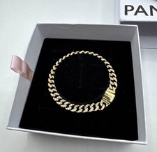 Używany, Pandora Ponadczasowa bransoletka z łańcuszkiem Pavé Kubański rozmiar 16cm / 6,3 cala na sprzedaż Używany, Pandora Ponadczasowa bransoletka z łańcuszkiem Pavé Kubański rozmiar 16cm / 6,3 cala na sprzedaż  Wysyłka do Poland