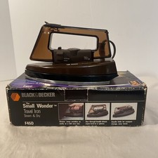 Ferro seco a vapor portátil Black & Decker Small Wonder Travel artesanato dobrável #F45D  comprar usado  Enviando para Brazil