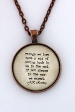 Colar Pingente Cotação Things We Lose Harry Potter JK Rowling Luna Lovegood, usado comprar usado  Enviando para Brazil