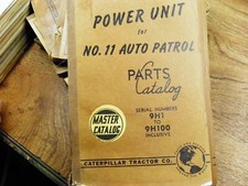Livro de peças de unidade de energia CAT Caterpillar para diesel nº 11 auto Patrol 9H1-108 comprar usado  Enviando para Brazil