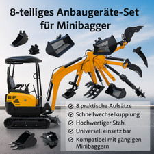Minibagger anbaugeräte schmal gebraucht kaufen  Hamburg