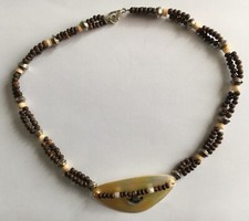 Collier perles bois d'occasion  Paris XI