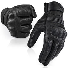 Guantes de dedo completo de cuero de cabra para motocicletas pantalla táctil bicicletas ATV para hombre segunda mano  Embacar hacia Argentina