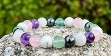 Bracelet perles fluorite d'occasion  Bordeaux-