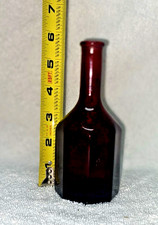 GARRAFA VINTAGE OCTÓGONO DE VIDRO VERMELHO RUBI 8 LADOS da WHEATON NJ comprar usado  Enviando para Brazil