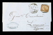 Regno 1877 lettera usato  Sannicandro di Bari