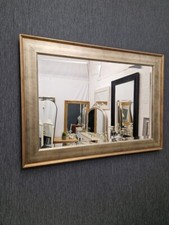 Espelho antigo prata ouro 2 tons clássico moldura de madeira chanfrado 92x76cm -LIMPEZA comprar usado  Enviando para Brazil