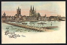 Lithographie köln panorama gebraucht kaufen  Berlin