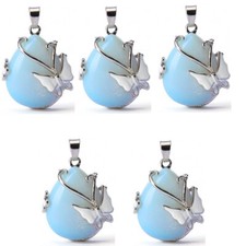 10 peças pingentes de pedra preciosa opala borboleta energia reiki amuleto de cura comprar usado  Enviando para Brazil