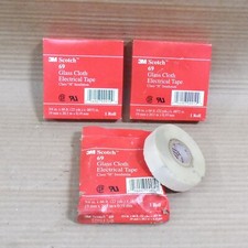NOVO LOTE DE 3 3M SCOTCH 69 TECIDO DE VIDRO FITA ELÉTRICA CLASSE H ISOLAMENTO 3/4" comprar usado  Enviando para Brazil
