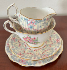 4 peças vestido de noiva Queen Anne Royal CREAMER-copo-pires-prato arco de orquídea frete grátis comprar usado  Enviando para Brazil