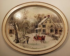 Currier ives oval for sale  London