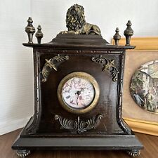 Usado, Vintage Lareira de Madeira Caixa de Relógio Armário Leão Casa Decoração Vitoriana Bateria comprar usado  Enviando para Brazil