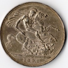 Victoria crown 1891. for sale  PEMBROKE