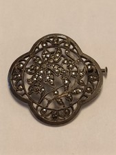 Broche Fleur Argent Massif & Marcassite 9,1 g Bijoux Vintage comprar usado  Enviando para Brazil
