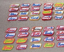 Fancy Vintage Retro Bordado Nome Tag Patch Camisa Uniforme vendedor do funcionário comprar usado  Enviando para Brazil