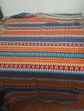 Multicoloured wool blanket for sale  CHIGWELL