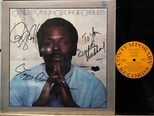 GEORGE CABLES "CABLES' VISION" CONTEMPORARY 14001 LP Freddie Hubbard etc. Signed comprar usado  Enviando para Brazil