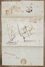 Napoli 1854 Piroscafi Postali Francesi Retrodato Rispedita Genova Nervi Rara comprar usado  Enviando para Brazil