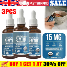 3PÇS L-Metil Folato 15mg Plus Metil B12 Cofator–Orgânico, Sabor Baga 60ML Reino Unido comprar usado  Enviando para Brazil