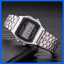 LUXO PRATA Relógio Esportivo Militar LED Display Digital Tempo Retrô NÃO É UM CASIO comprar usado  Enviando para Brazil