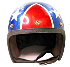 Capacete de motocicleta vintage 1960 Easy Rider estrelas e listras floco de metal médio comprar usado  Enviando para Brazil