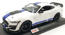 Mustang Shelby GT500 Maisto escala 1/18 fundido 46629 - 2020 - Branco/azul comprar usado  Enviando para Brazil