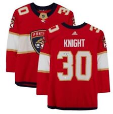 Camiseta deportiva auténtica Adidas roja autografiada por los Florida Panthers de Spencer Knight FANÁTICOS segunda mano  Embacar hacia Argentina