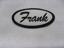 FRANK USADO TODA TELA DE SEDA COSTURAR NO NOME PATCH TAGS OVAL PRETO NO BRANCO comprar usado  Enviando para Brazil