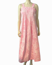 Antigo Vestido de Sol Importado do Taiti Anos 70 Tamanho S Cintura Império Conchas Rosa Praia Havaí comprar usado  Enviando para Brazil