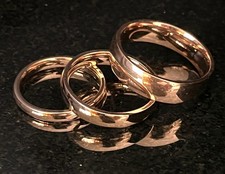 Anel cúpula aço inoxidável folheado a ouro rosa tamanhos 4,5 a 13 disponíveis comprar usado  Enviando para Brazil