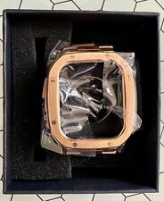 Caixa/pulseira de aço inoxidável ouro rosa compatível com pulseira de Apple Watch 45 mm com kit. comprar usado  Enviando para Brazil