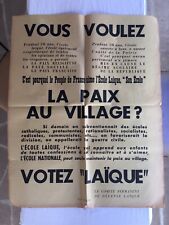 Placard votez laïque d'occasion  Ancy-le-Franc