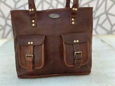 Couro Tote Bolsa de Ombro Bolsa Artesanal (Bolsa Leve) Olhar Feminino Antigo comprar usado  Enviando para Brazil