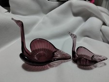 Amathyst glass swans for sale  Sarasota