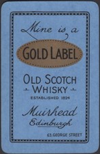 Usado, Cartas de baralho 1 carta única vintage * GOLD LABEL OLD SCOTCH WHISKY * Publicidade comprar usado  Enviando para Brazil
