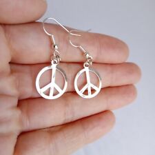 Peace symbol earrings for sale  WOODBRIDGE