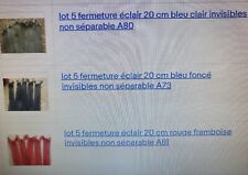 Lot fermeture éclairs d'occasion  Senozan