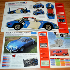 2- 1973 RENAULT ALPINE A110 1600S ESPECIFICAÇÕES INFORMAÇÕES PÔSTER ORIGINAL FOLHETO VINTAGE 73 comprar usado  Enviando para Brazil